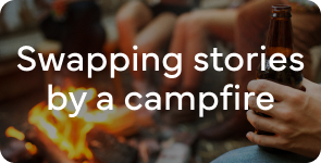 Swapping stories by a campfire