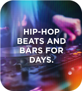 Hip-hop beats and bars for days.